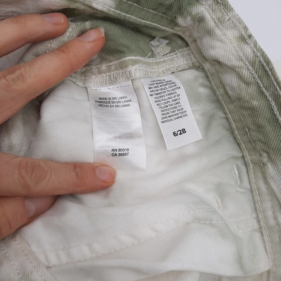 Lucky Brand High Rise Tie-Dye Jeans - Green and White - Picture 10 of 10